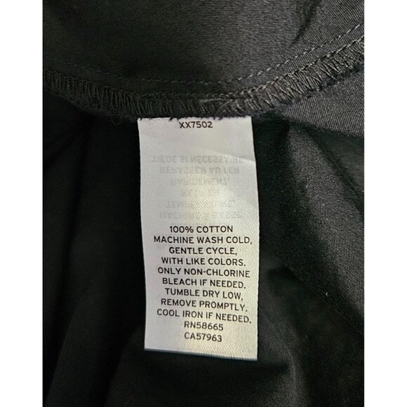 Nordstrom Womens Black Cotton Guaze Cover-Up Shirtdress Full Button Front Sz L - Picture 4 of 4